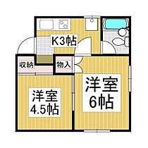 コーポアルプス  ｜ 長野県上伊那郡南箕輪村沢尻（賃貸アパート2K・1階・32.56㎡） その2