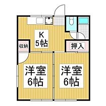 山吹荘  ｜ 長野県上伊那郡南箕輪村（賃貸アパート2K・2階・34.70㎡） その2