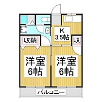 ロイヤル21 205 ｜ 長野県伊那市西町（賃貸マンション2K・2階・34.70㎡） その2