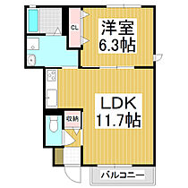 La Cour du Renard　Ａ棟  ｜ 長野県伊那市狐島（賃貸アパート1LDK・1階・42.90㎡） その2