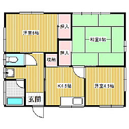田中ハイツ 3Kの間取り