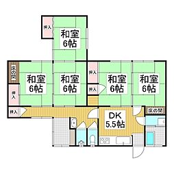 辰野町宮木戸建 5DKの間取り
