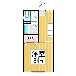 メゾン石川 1Kの間取図画像