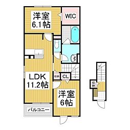 ルミエールイリゼ 2LDKの間取図画像