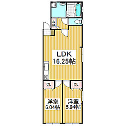 HEAVENLYCOMFORT 2LDKの間取図画像