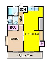 コーポサニーサイド 202 ｜ 愛媛県松山市来住町234-5（賃貸アパート1LDK・2階・42.00㎡） その2