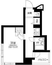 藤和シティコープ御茶ノ水吉田ビル 6階1Kの間取り