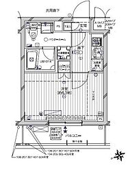 メインステージ南蒲田 1階1Kの間取り