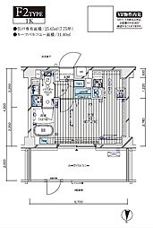 メインステージ本蓮沼 5階ワンルームの間取り