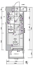 メインステージ立川VI 9階1Kの間取り