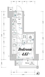 アクサスレジデンス目黒東 10階1Kの間取り