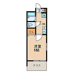 メゾンヨシダ 1Kの間取図画像