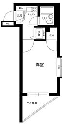 ダイアパレス沼袋第2 1Kの間取図画像