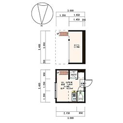 プログレッソ中野 ワンルームの間取図画像