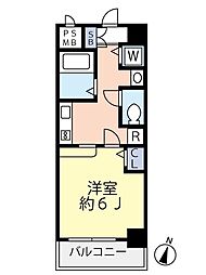 グランヴァン武蔵小山2 1Kの間取図画像