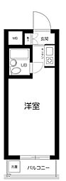 ラカーサ ワンルームの間取図画像