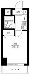 ベルエール代田 1Kの間取図画像