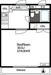 マ・メゾン 1Kの間取図画像