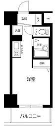 菱和パレス武蔵小杉 ワンルームの間取図画像