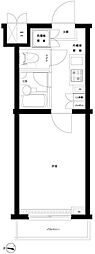 ルーブル早稲田六番館 1Kの間取図画像