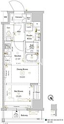 アークマーク王子本町 1DKの間取図画像