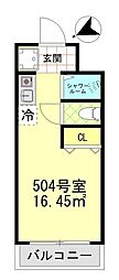 日本橋ロイヤルプラザ ワンルームの間取図画像