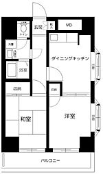パークレジデンス大森 2DKの間取図画像