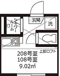 アミティエ東小岩 ワンルームの間取図画像