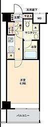 クレビスタ大森西 1Kの間取図画像