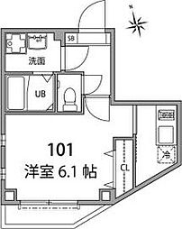 モン・シャトー高井戸弐番館 1Kの間取図画像
