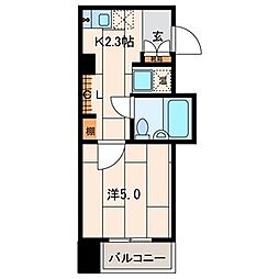 サンクレストビル 1Kの間取図画像