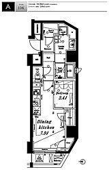 アクサス渋谷初台 1DKの間取図画像