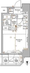 AXAS東京イーストレジデンス ワンルームの間取図画像
