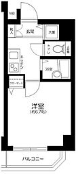 プレール・ドゥーク亀戸3 1Kの間取図画像