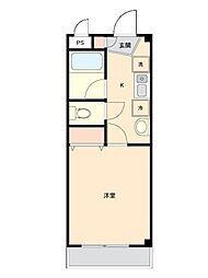 フェリーチェ春日町 1Kの間取図画像
