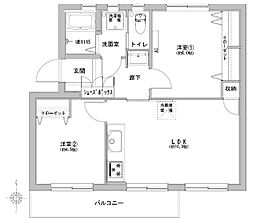 間取図画像 2LDK