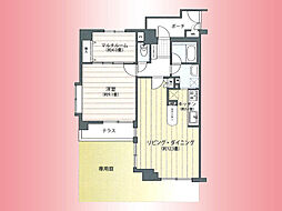 ライトウェーブ相武台 1LDKの間取り