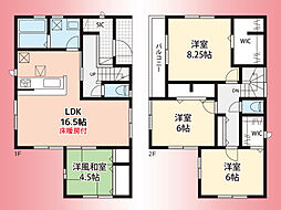 JR横浜線 橋本駅 徒歩18分 4LDKの間取り