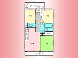 レクセル相模原 3DKの間取図画像