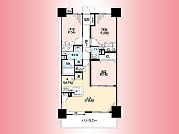 フェリズ淵野辺 3LDKの間取図画像