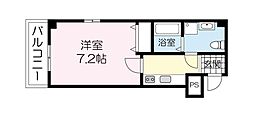 リベルテプレジール幕張 1Kの間取図画像