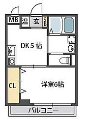 Osaka Metro千日前線 南巽駅 徒歩4分の賃貸マンション 8階1DKの間取り