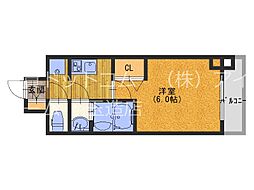 JR大阪環状線 鶴橋駅 徒歩7分の賃貸マンション 6階1Kの間取り