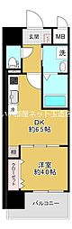 近鉄大阪線 布施駅 徒歩10分の賃貸マンション 3階1DKの間取り