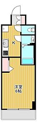 Osaka Metro中央線 緑橋駅 徒歩4分の賃貸マンション 6階1Kの間取り
