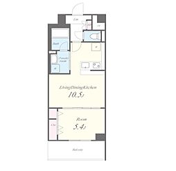 Osaka Metro千日前線 新深江駅 徒歩13分の賃貸マンション 1階1LDKの間取り