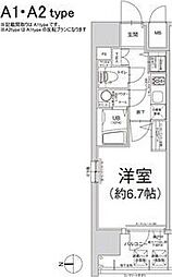 Osaka Metro長堀鶴見緑地線 松屋町駅 徒歩6分の賃貸マンション 8階1Kの間取り