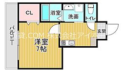 Osaka Metro千日前線 南巽駅 徒歩4分の賃貸マンション 1階1Kの間取り