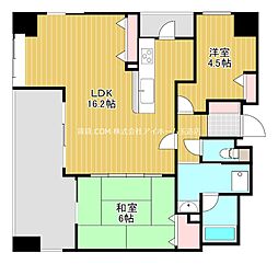 Osaka Metro千日前線 新深江駅 徒歩3分の賃貸マンション 3階2LDKの間取り