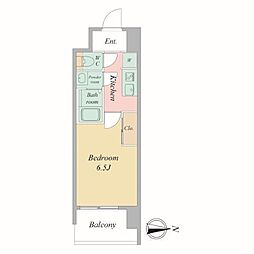 ブランシエスタ森ノ宮 1Kの間取図画像